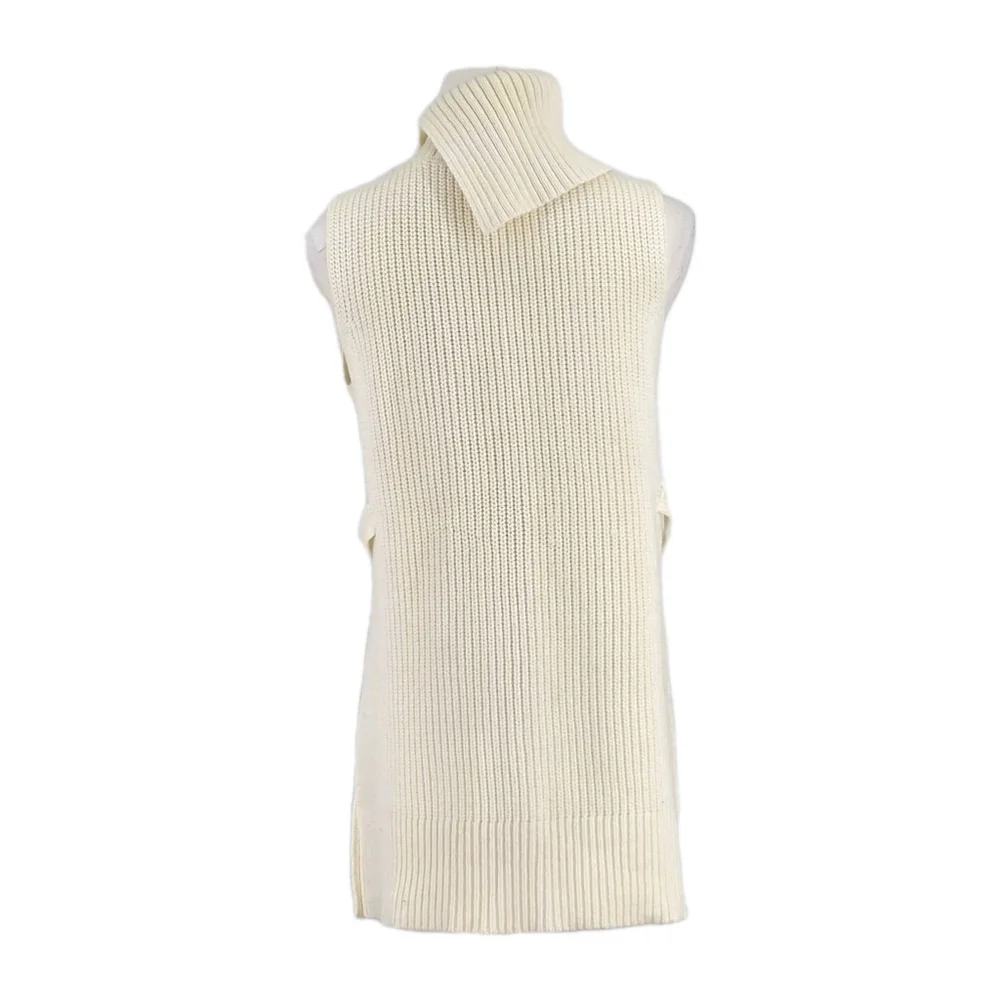 Cozy Chic Anthropologie Alexia Knit Tunic Women’s XS Cream Sleeveless Sweater